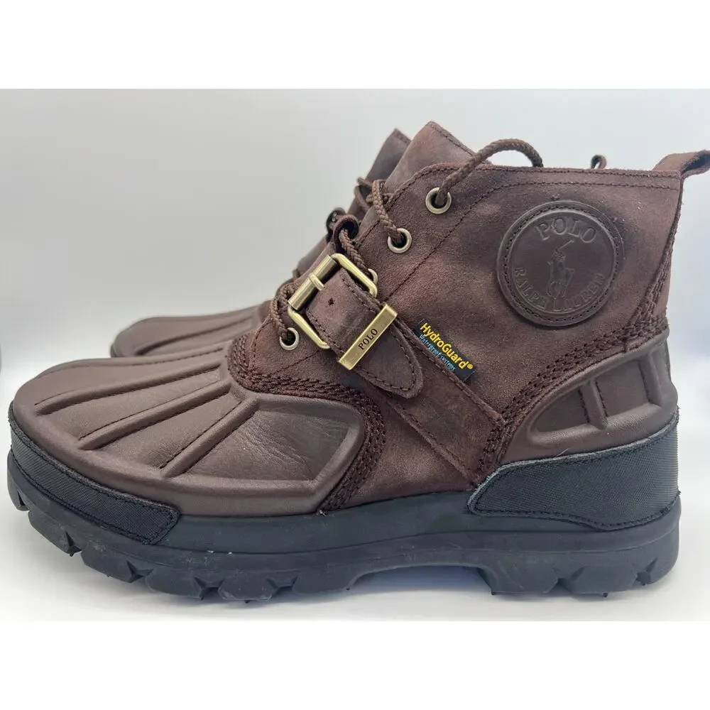 Polo Ralph Lauren Oslo Dark Brown Low Boots HydroGuard Men's 11D NEW